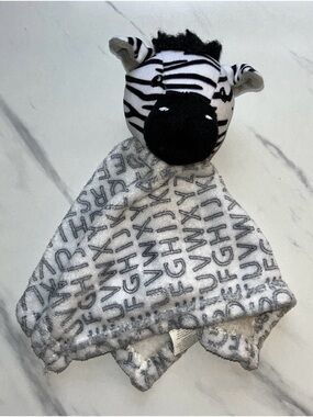 Lila & Jack Zebra Lovey Blanket Plush - Black & White Comfort Toy